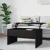 Coffee Table Black 31.5"x19.9"x16.3" Engineered Wood