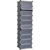 Interlocking Shoe Organizer with 10 Compartments Black