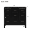 [Cabinet Only] 36" Black Bathroom Vanity(Sink not included)