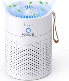 KOIOS Air Purifiers for Small Room Bedroom Office with Handle H13 Ture HEPA Filter Air Cleaner Remove Dust, Pet Dander, Wildfire, Smoke, Pollen