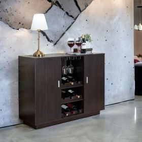 Espresso 2-Door Wine Cabinet