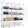 16-Cube Storage Shelf Cube Shelving Bookcase Bookshelf Organizing Closet Toy Organizer Cabinet White  Color