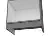 Zachary Matt Gray and White 5-Shelf Slim Bookcase