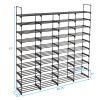 10 Tiers Shoe Rack Storage Organizer Shoe Shelf Organizer for Entryway Holds 80 Pairs Shoe; Stackable Shoe Cabinet Shoe Rack