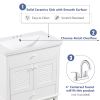 30" Bathroom Vanity with Sink, Bathroom Cabinet with Two Doors and One Drawer, White (OLD SKU: JL000005AAK-1)