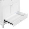 30" Bathroom Vanity with Sink, Bathroom Cabinet with Two Doors and One Drawer, White (OLD SKU: JL000005AAK-1)