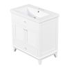 30" Bathroom Vanity with Sink, Bathroom Cabinet with Two Doors and One Drawer, White (OLD SKU: JL000005AAK-1)