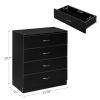 [FCH] Modern Simple 4-Drawer Dresser Black