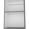 Zachary Matt Gray and White 5-Shelf Slim Bookcase