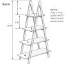 Solid bamboo wood oxford 'A'frame ladder display bookshelf