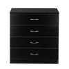 [FCH] Modern Simple 4-Drawer Dresser Black