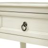 TREXM Console Table Sofa Table with Drawers for Entryway with Projecting Drawers and Long Shelf (Antique White, OLD SKU: WF189574AAK)