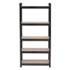 5 Tier Heavy Duty Metal Shelving Rack Unit Garage Storage Shelf Black UK