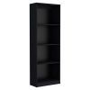 Zanesville Black 3 Piece Living Room Set with 3 Bookcases