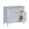 36'' Bathroon Vanity without Sink, Modern Freestanding Single Bathroom Cabinet with 6 Drawers & 2 Cabinets, Storage Cabinet for Bathroom