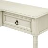 TREXM Console Table Sofa Table with Drawers for Entryway with Projecting Drawers and Long Shelf (Antique White, OLD SKU: WF189574AAK)