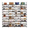 10 Tiers Shoe Rack Storage Organizer Shoe Shelf Organizer for Entryway Holds 80 Pairs Shoe; Stackable Shoe Cabinet Shoe Rack