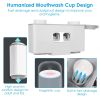 Multifunctional Wall Mount Toothbrush Holder Rack Organizer Automatic Toothpaste Dispenser Squeezer with Magnetic Cups 5 Toothbrush Slots Accessory St