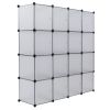 16-Cube Storage Shelf Cube Shelving Bookcase Bookshelf Organizing Closet Toy Organizer Cabinet White  Color