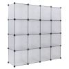 16-Cube Storage Shelf Cube Shelving Bookcase Bookshelf Organizing Closet Toy Organizer Cabinet White  Color