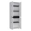 Multistorage Kitchen Pantry Hepler, Kitchen, White / Black