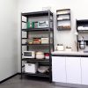 63"H Storage Shelves - Heavy Duty Metal Shelving Unit Adjustable 5-Tier Pantry Shelves with Wheels Load 1750LBS Kitchen Shelf Garage Storage