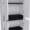 Multistorage Kitchen Pantry Hepler, Kitchen, White / Black