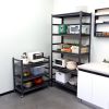 63"H Storage Shelves - Heavy Duty Metal Shelving Unit Adjustable 5-Tier Pantry Shelves with Wheels Load 1750LBS Kitchen Shelf Garage Storage