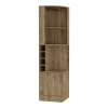 Bar Cabinet Papprika, 8 Wine Cubbies, Double Door, Dark Brown Finish