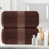 Luxury Soft Brown Bath Sheet Towels 2 Pack 650 GSM Cotton Luxury Bath Towels Extra Large 35x70 inch Highly Absorbent and Quick Dry Hotel Collection Ex