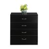 [FCH] Modern Simple 4-Drawer Dresser Black