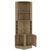 Bar Cabinet Papprika, 8 Wine Cubbies, Double Door, Dark Brown Finish