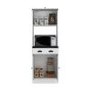 Pantry Cabinet Microwave Stand Warden, Kitchen, White/Black