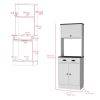 Pantry Cabinet Microwave Stand Warden, Kitchen, White/Black