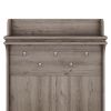 Hall Tree with Storage Bench, Entryway Bench with Drawer and 5 Hooks, Coat Rack with Display Shelf for Hallway Entryways, Oak