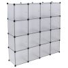 16-Cube Storage Shelf Cube Shelving Bookcase Bookshelf Organizing Closet Toy Organizer Cabinet White  Color