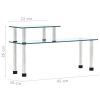 Kitchen Shelf Transparent 17.7"x6.3"x10.2" Tempered Glass