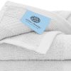 Luxury Silver Bath Towel Set Combed Cotton Hotel Quality Absorbent 8 Piece Towels | 2 Bath Towels | 2 Hand Towels | 4 Washcloths