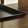 Versatile Lift Top Cocktail Table - Hardwood Solids, Birch Veneer, Merlot Cherry Finish - Hidden Storage, Mobility Casters, Bottom Shelf