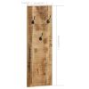 Wall-mounted Coat Racks 2 pcs Solid Mango Wood 14.2"x43.3"x1.2"