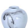 Marble Ceramic Decorative Jar with Removable Lid