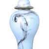 Marble Ceramic Decorative Jar with Removable Lid