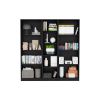 Zanesville Black 3 Piece Living Room Set with 3 Bookcases