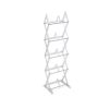 Clear 5 Tier Multimedia Rack with a Diamond pattern