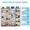 10 Tiers Shoe Rack Storage Organizer Shoe Shelf Organizer for Entryway Holds 80 Pairs Shoe; Stackable Shoe Cabinet Shoe Rack