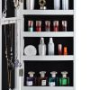 Full Mirror Fashion Simple Jewelry Storage Cabinet With Led Light Can Be Hung On The Door Or Wall