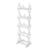 Clear 5 Tier Multimedia Rack with a Diamond pattern