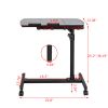 Four-Wheel Multifunctional Flat Surface Lifting Computer Desk Black XH