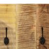 Wall-mounted Coat Racks 2 pcs Solid Mango Wood 14.2"x43.3"x1.2"