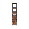 Antique Nutmeg and Black Double-Wide Bookcase